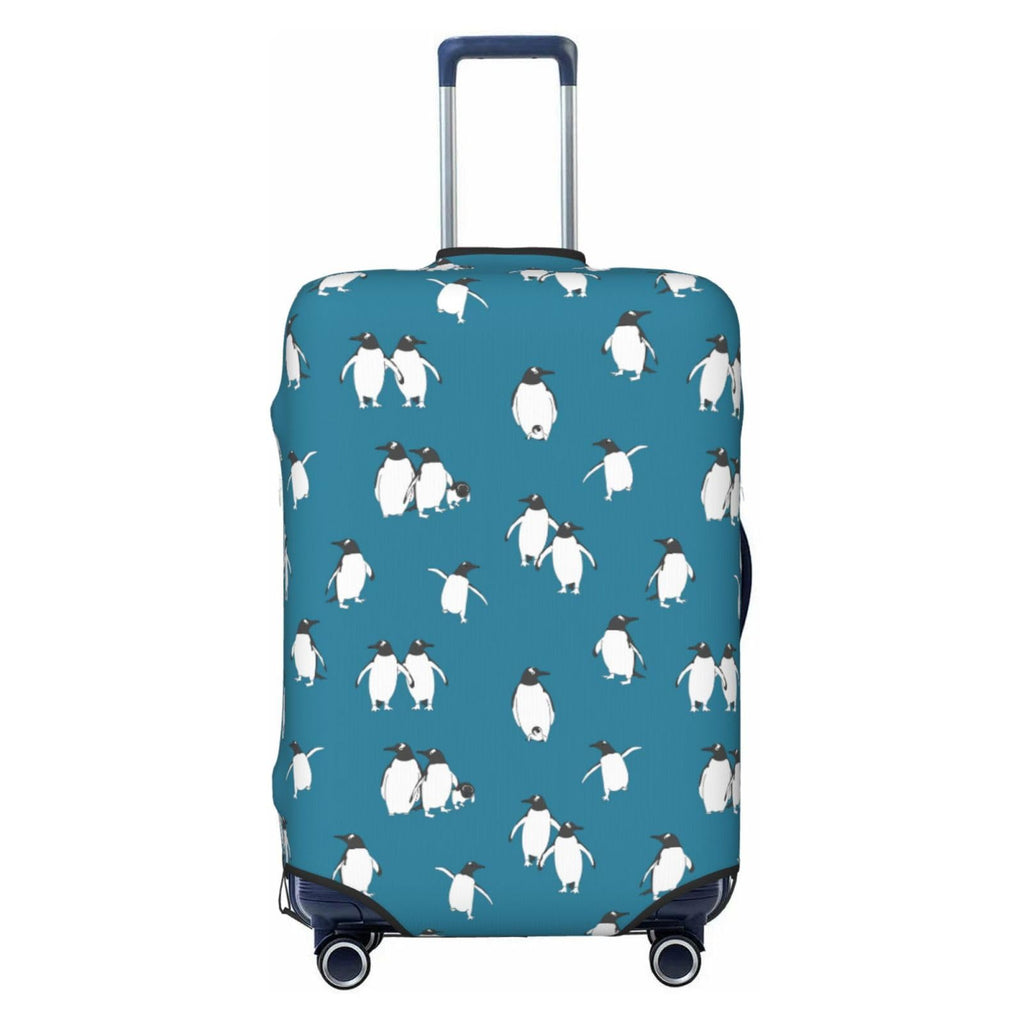Loklneyk Penguin Atlantic Luggage Cover, Premium Washable Suitcase Protector With Secure Zipper & Buckle Closure, Fits 18-32 Inch Travel Luggagemedium
