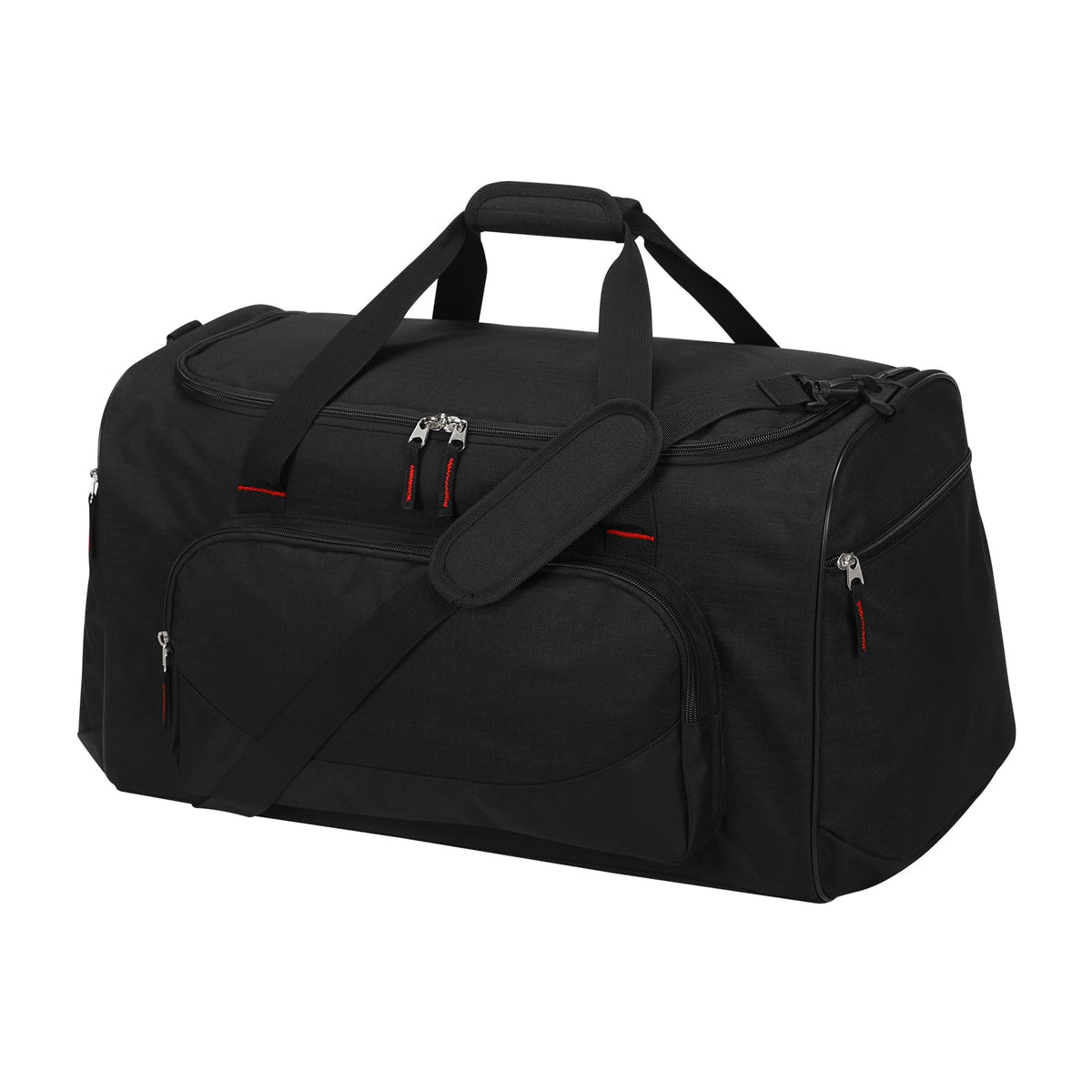 LONALIA 55L Sports Gym Duffle Bag for Men - 22 inch Large Duffel bag for Workout, Travel, Weekender, Fitness (Black)