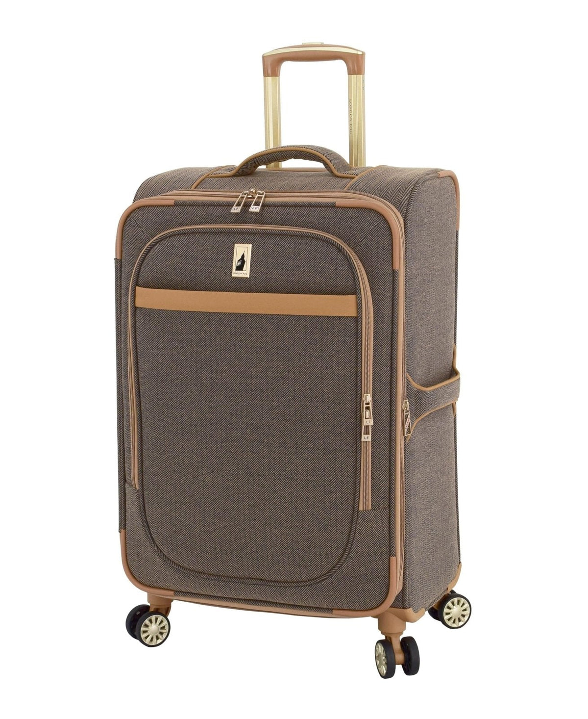 London Fog Kensington Navy Sand Herringbone 24" Expandable Spinner