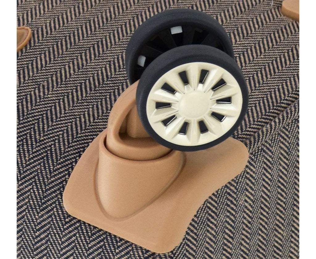 London Fog Kensington Navy Sand Herringbone 24" Expandable Spinner