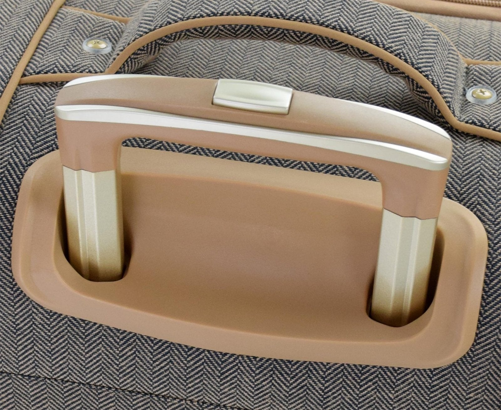 London Fog Kensington Navy Sand Herringbone 24" Expandable Spinner