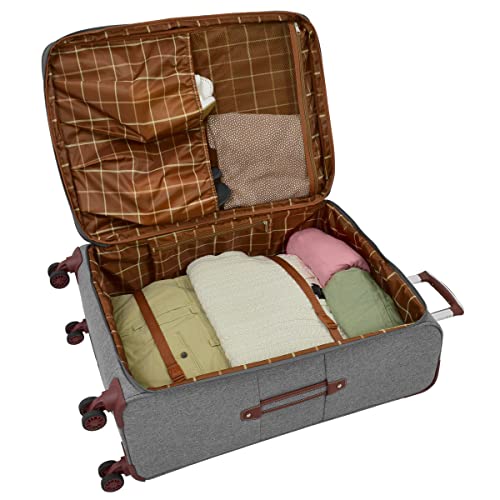 London Fog Westminster 20" Expandable Spinner Carry On Grey
