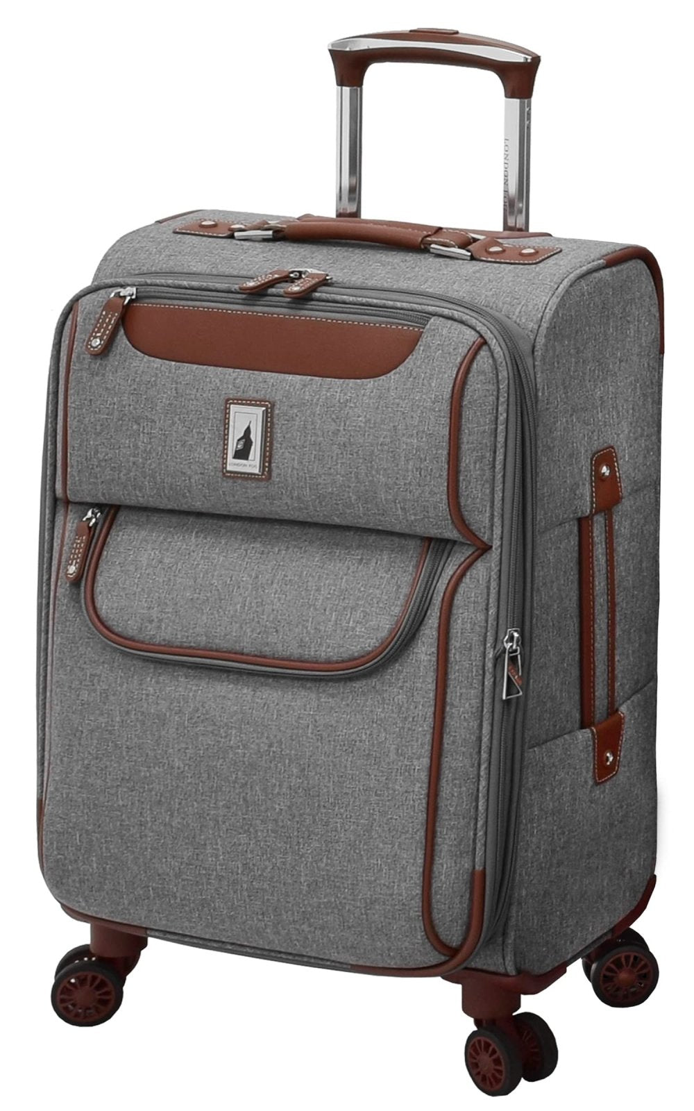 London Fog Westminster 20" Expandable Spinner Carry On Grey