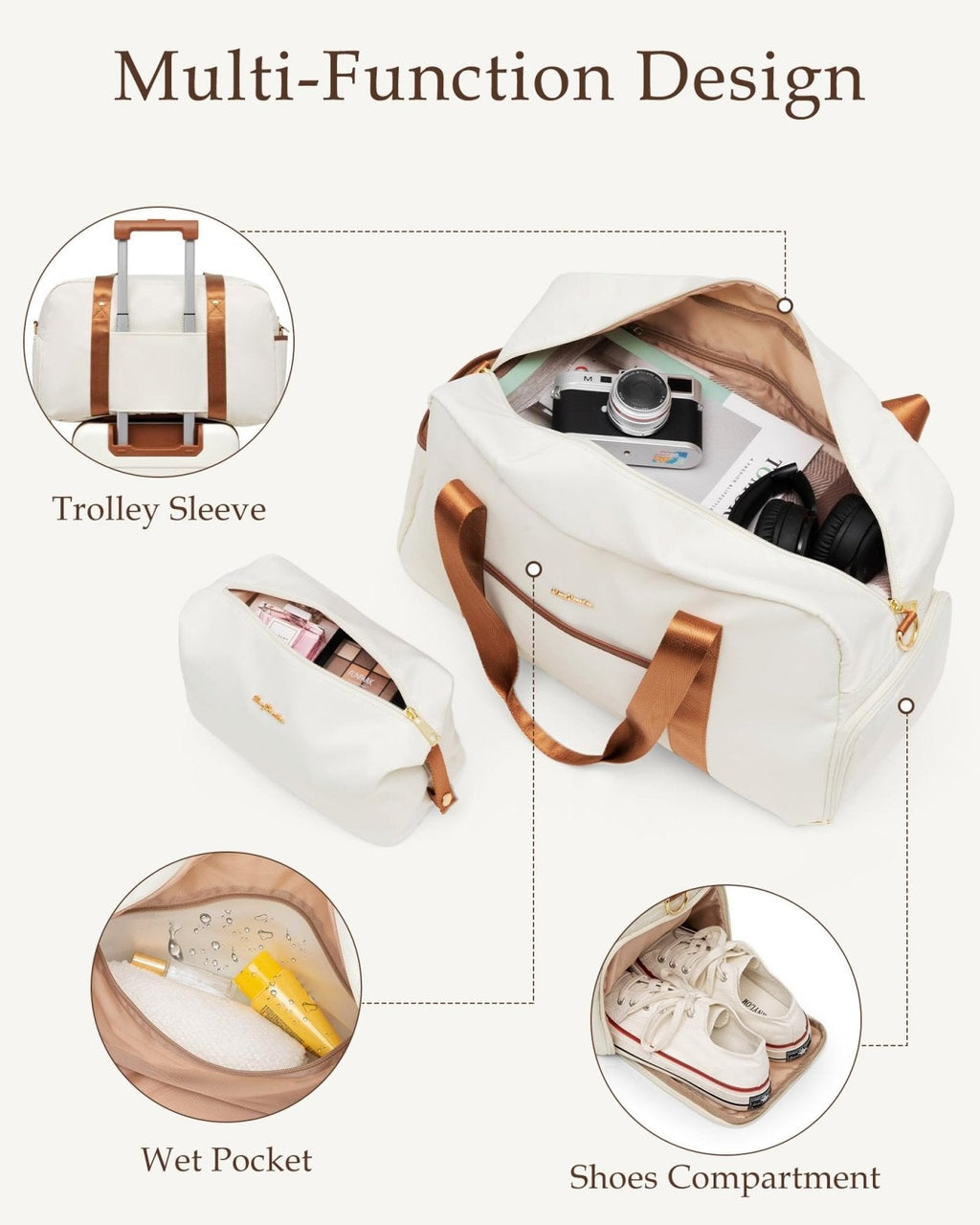 LONG VACATION Carry On Luggage Set 3 Piece, 20 Inch ABS+PC Hardshell Carry on Suitcase with Spinner Wheels TSA Lock & YKK Zipper