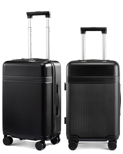 LOVEVOOK Hard Shell 24 Inch Carry On Luggage with Removable Lining,Large Capacity Carry On Suitcase with Wheels Lock,Lightweight Airline TSA Approved Checked Luggage for Men Women Travel Business Trip