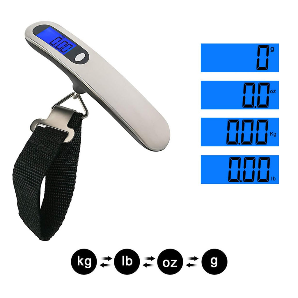 Luggage Scale, 50kg/110lb Portable Mini Suitcase Scale Household Digital Display Scale Applied Aircraft Luggage Outdoor Scale Weighing Balance