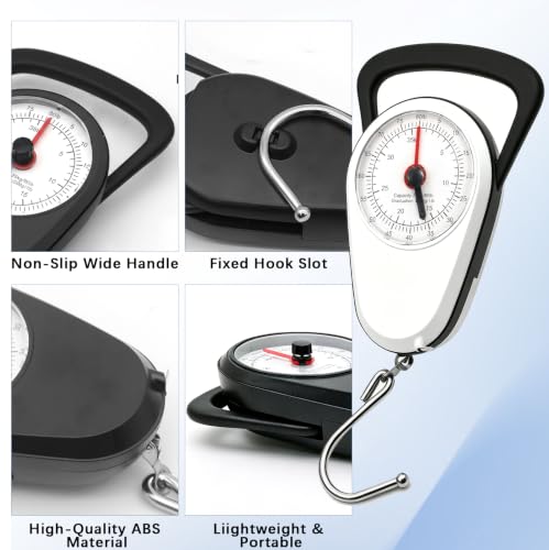 Luggage Weight Scale with Hook, 2PC Hanging Scale for Fish Travel, 80 Lbs