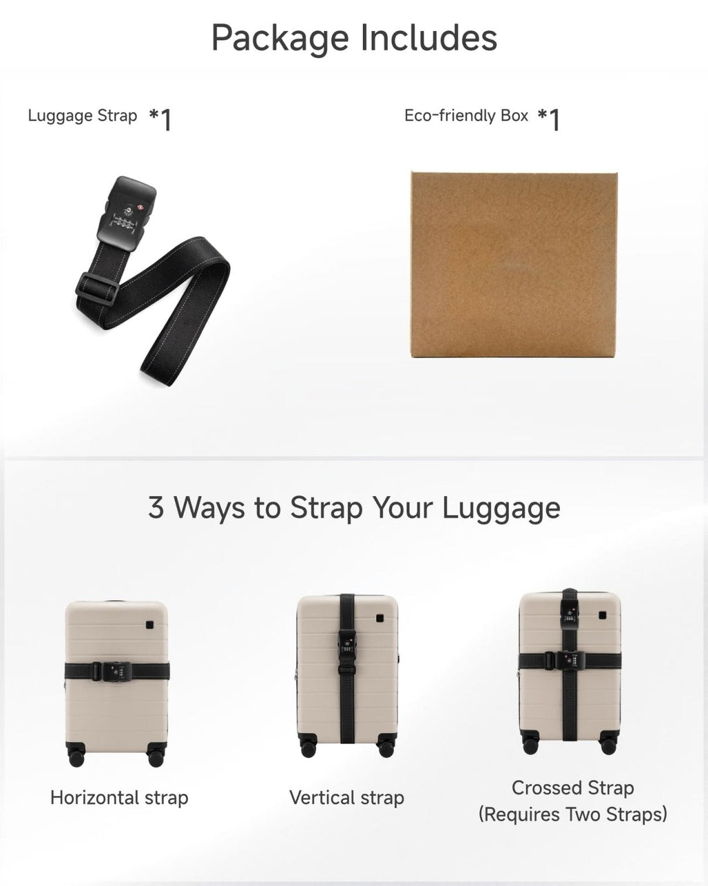LUGGEX Luggage Straps TSA Approved, Luggage Straps for Suitcases, Easy Adjustable & Reinforced Buckle (Orange - Yellow 20 - 32inch, 1 Pack)