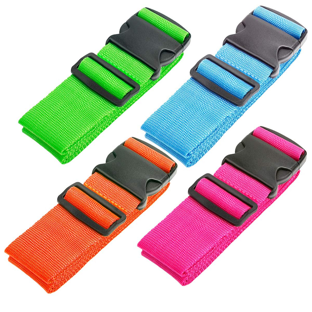 Luxebell Luggage Straps Suitcases Belt TSA Approved Travel Essentials Accessories Gift for Carry on Bag 6.56 ft 4 Pack