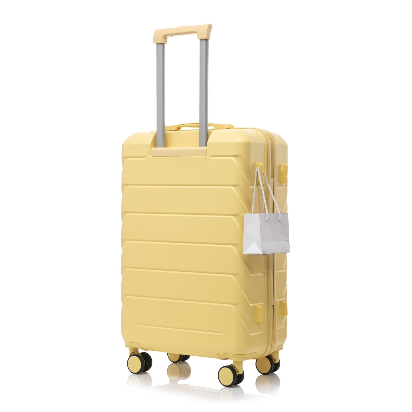 Luxebough 28 Inch Lightweight Hardshell Suitcase, Carry on Luggage with Wheels, TSA Approved Expandable Rolling Suit Case, Small ABS Carry-on Suitcases with Double Spinner Wheels (Yellow,28 Inch)