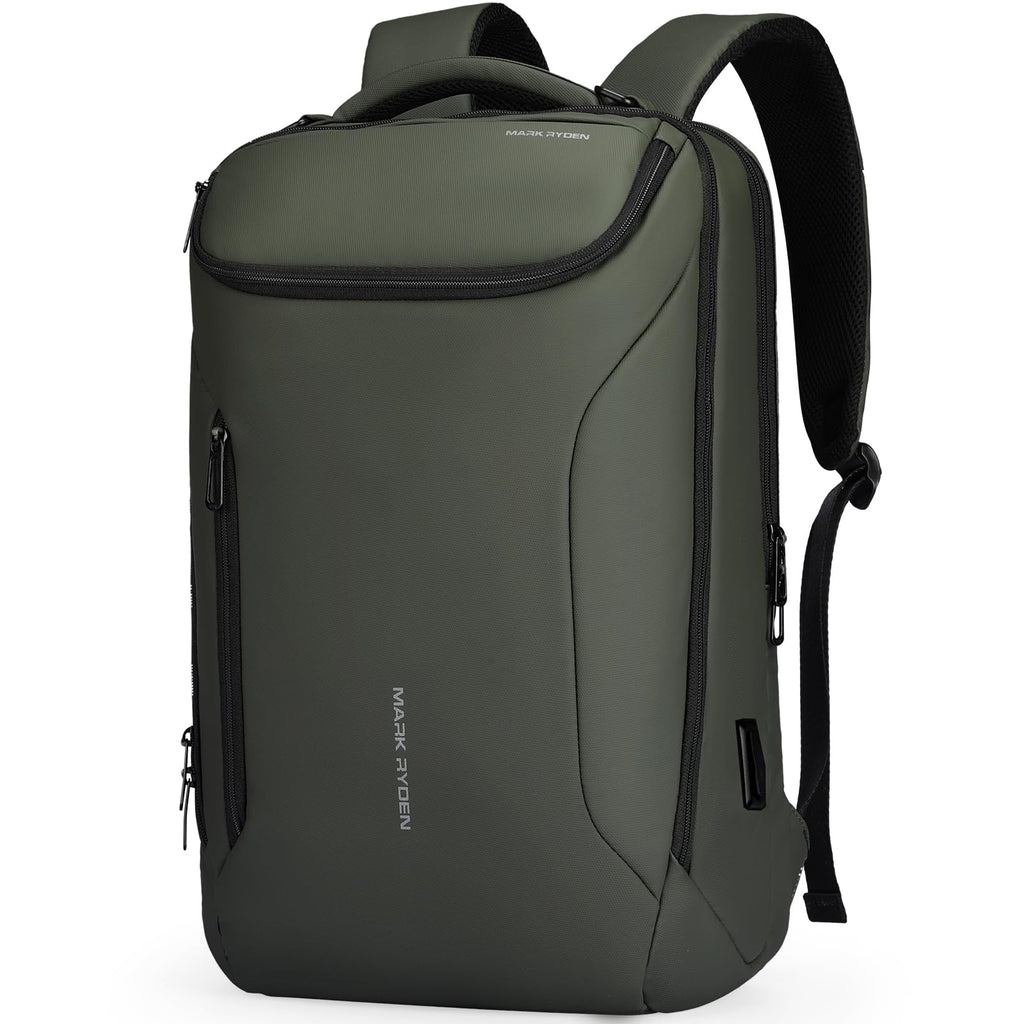MARK RYDEN Business Backpack for Men, Waterproof High Tech Backpack with Sport Car Shape Design and USB Charging Port, Travel Laptop Backpack Fits 17.3 Inch Notebook