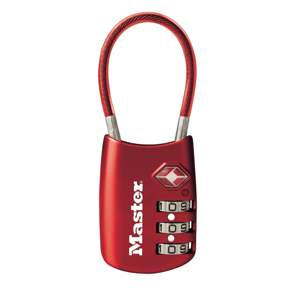 Master Lock 4688D Set Your Own Combination TSA Approved Luggage Lock, 1 Pack, Red