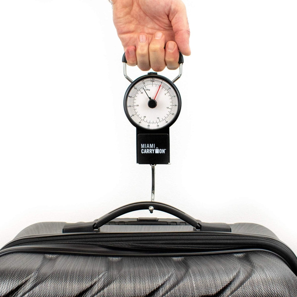 Mechanical Luggage Scale with Tape Measure, Up to 75 Pounds