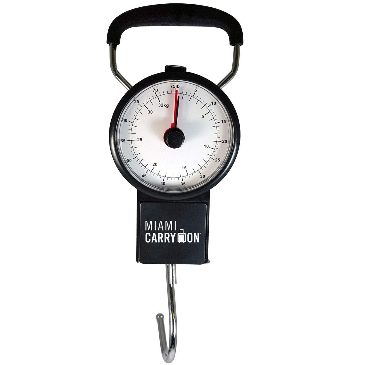 Mechanical Luggage Scale with Tape Measure, Up to 75 Pounds