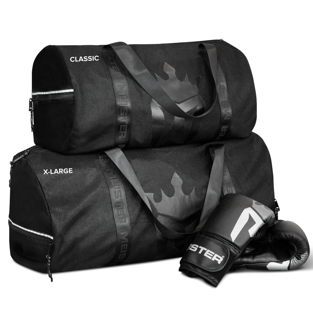 Meister Classic Breathable Chain Mesh Duffel Gym Bag - V2.0 Black