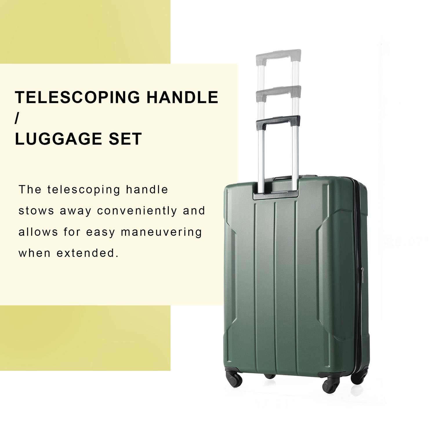 Merax 20 Inch Carry On Luggage Airline Approved, Hardshell ABS Suitcase with Spinner Wheels, TSA Lock, Lightweight Travel Luggage for Business Trips & Weekend Getaways
