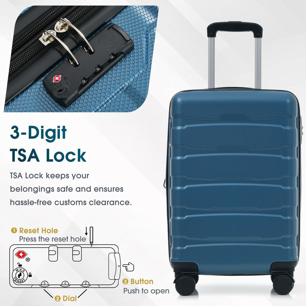 Merax 20 Inch Carry On Luggage, Expandable Hardshell Suitcase with Spinner Wheels TSA Lock, Lightweight Scratch - Resistant ABS for Weekend, Business Travel, Airline Approved