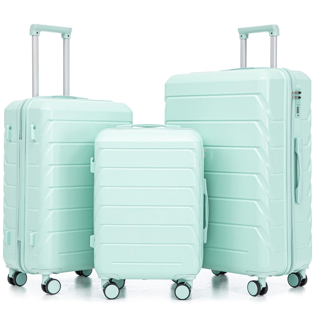 Merax 20"/24"/28" 3 pcs/set in ABS Spinner Wheel Luggage, Carry on Suitcase, Combination Lock