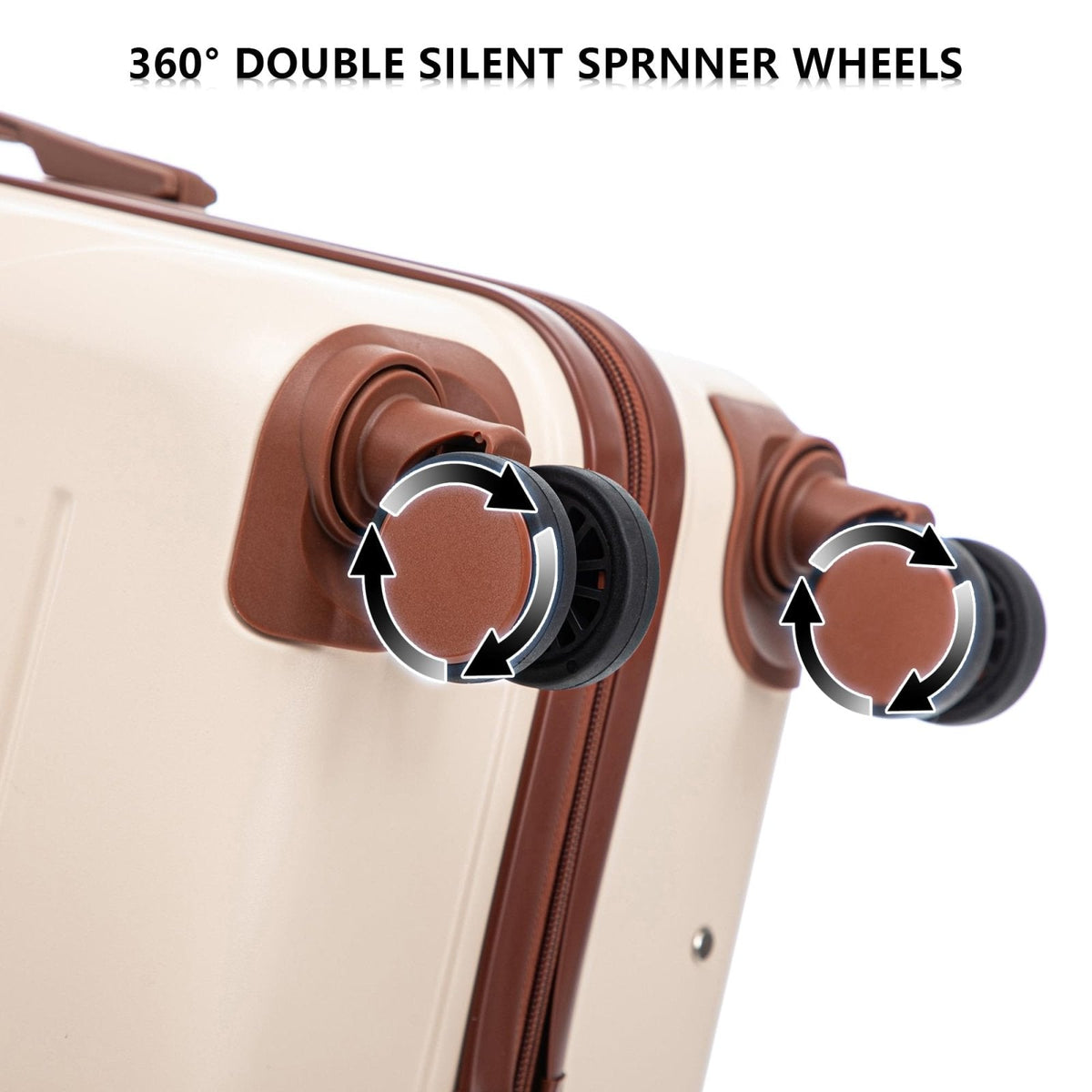 Merax 3 Piece ABS Hardshell Luggage Sets Spinner Wheel Suitcase Suit Case