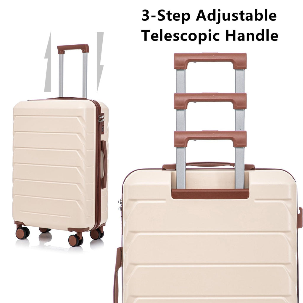 Merax 3 Piece ABS Hardshell Luggage Sets Spinner Wheel Suitcase Suit Case