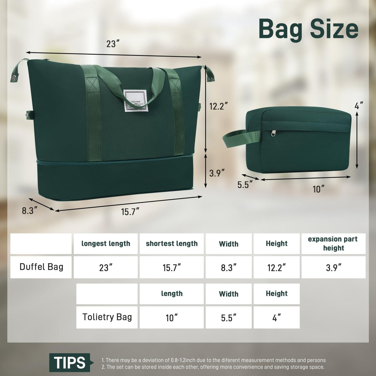 Merax Hardshell Luggage Sets 6 Piece with 2 Bags,Carry on Suitcase with Handle Password Lock Double Spinner Wheels, Lightweight 16"+20"+24"+28" Luggages, Dark Green