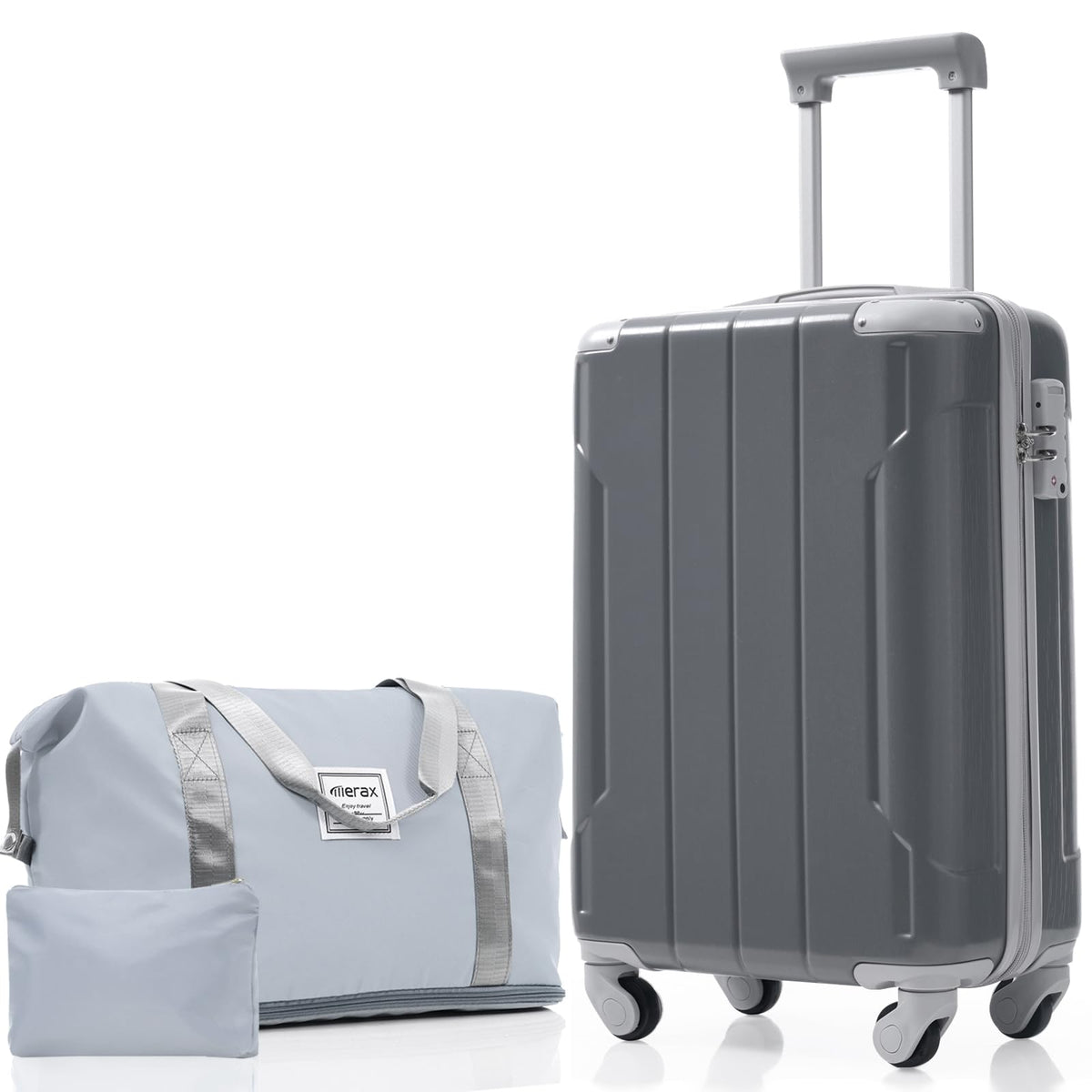 Merax Luggage Set 3 Piece, 20 Inch Carry on Spinner Suitcase with Corner Guards, Lightweight Durable, Airline Approved for Business or Weekend Travel