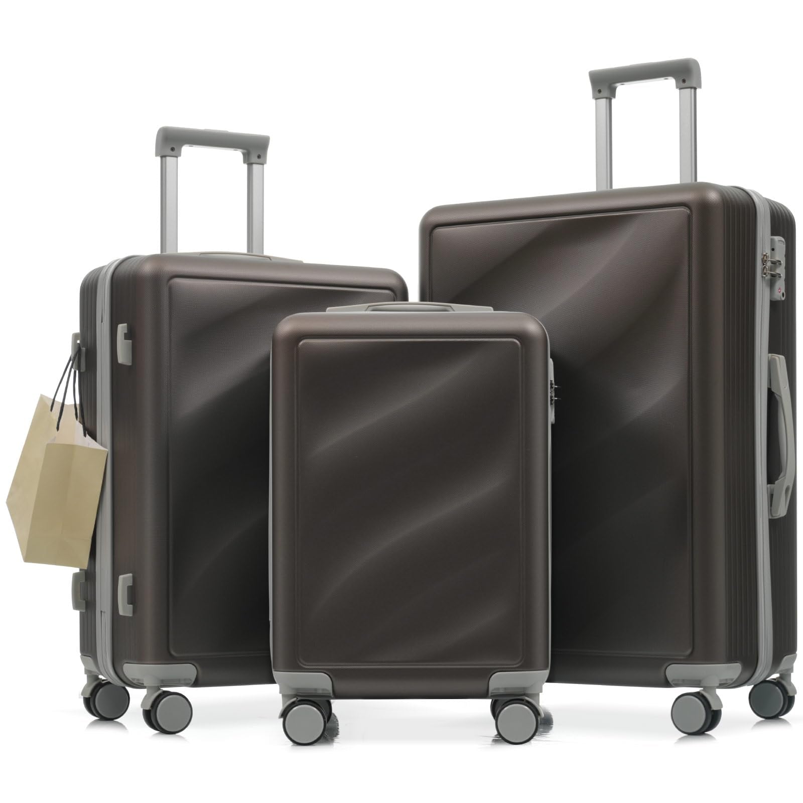 Merax Luggage Set 3 Piece, Hardshell ABS Suitcases with Spinner Wheels, Lightweight Durable TSA Approved Carry-on & Checked Luggage for Travel (20"/24"/28")