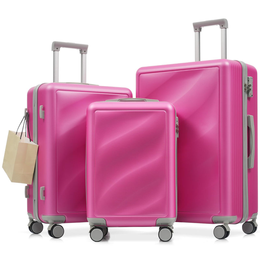 Merax Luggage Set 3 Piece, Hardshell ABS Suitcases with Spinner Wheels, Lightweight Durable TSA Approved Carry-on & Checked Luggage for Travel (20"/24"/28")