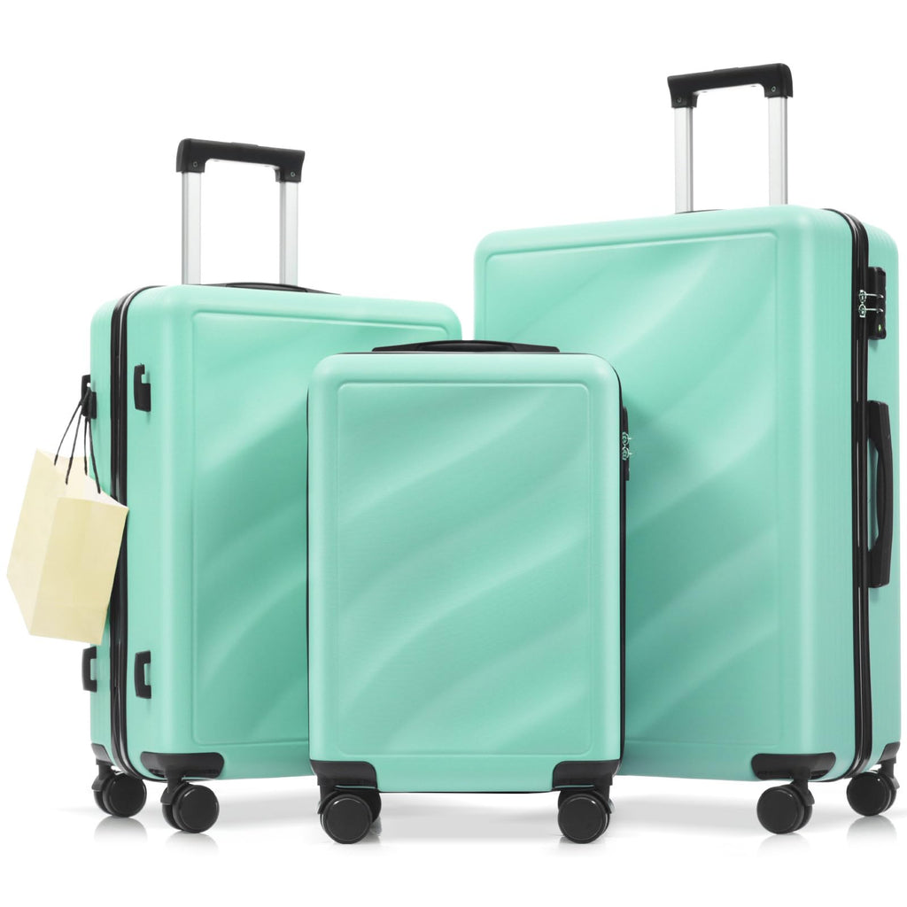 Merax Luggage Set 3 Piece, Lightweight Durable ABS Suitcases with Spinner Wheels and TSA Lock, Carry-on & Checked Travel Luggage
