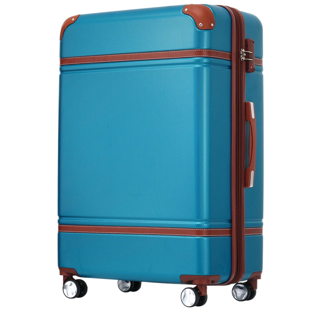 Merax Luggage Sets, Hardshell Luggage Sets 4 Pieces 20"+24"+28" Luggages and Cosmetic Case Spinner Suitcase with TSA Lock Lightweight, Blue