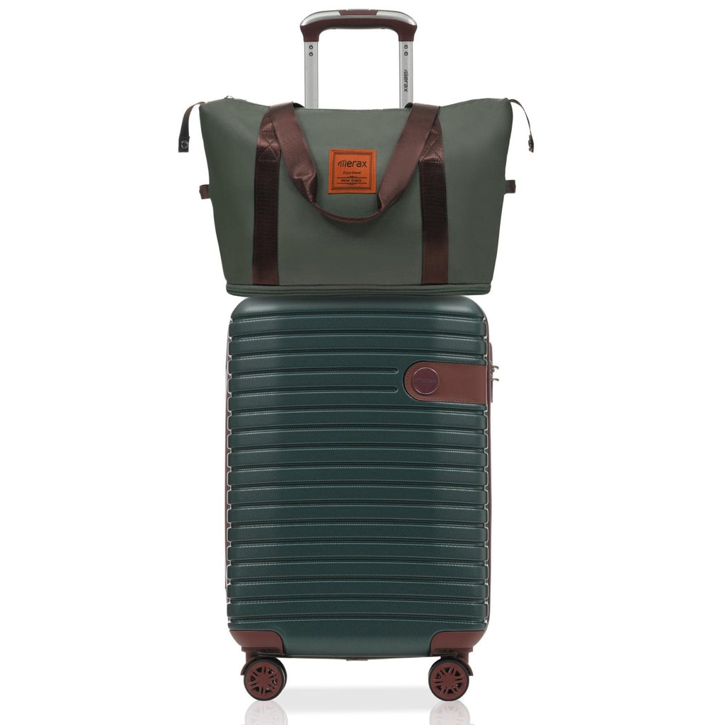 Merax Suitcase Set with Spinner Wheels TSA Lock Durable Hardshell 22x14x9 Airline Approved Carry on Luggage for Travel Women Men