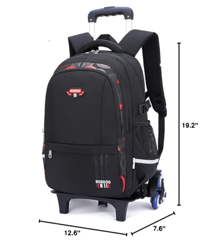 Mfikaryi Solid Color Elemetary Rolling Backpack,Camo Prints Kids Wheeled School BookBag,Backpack with wheels for boys