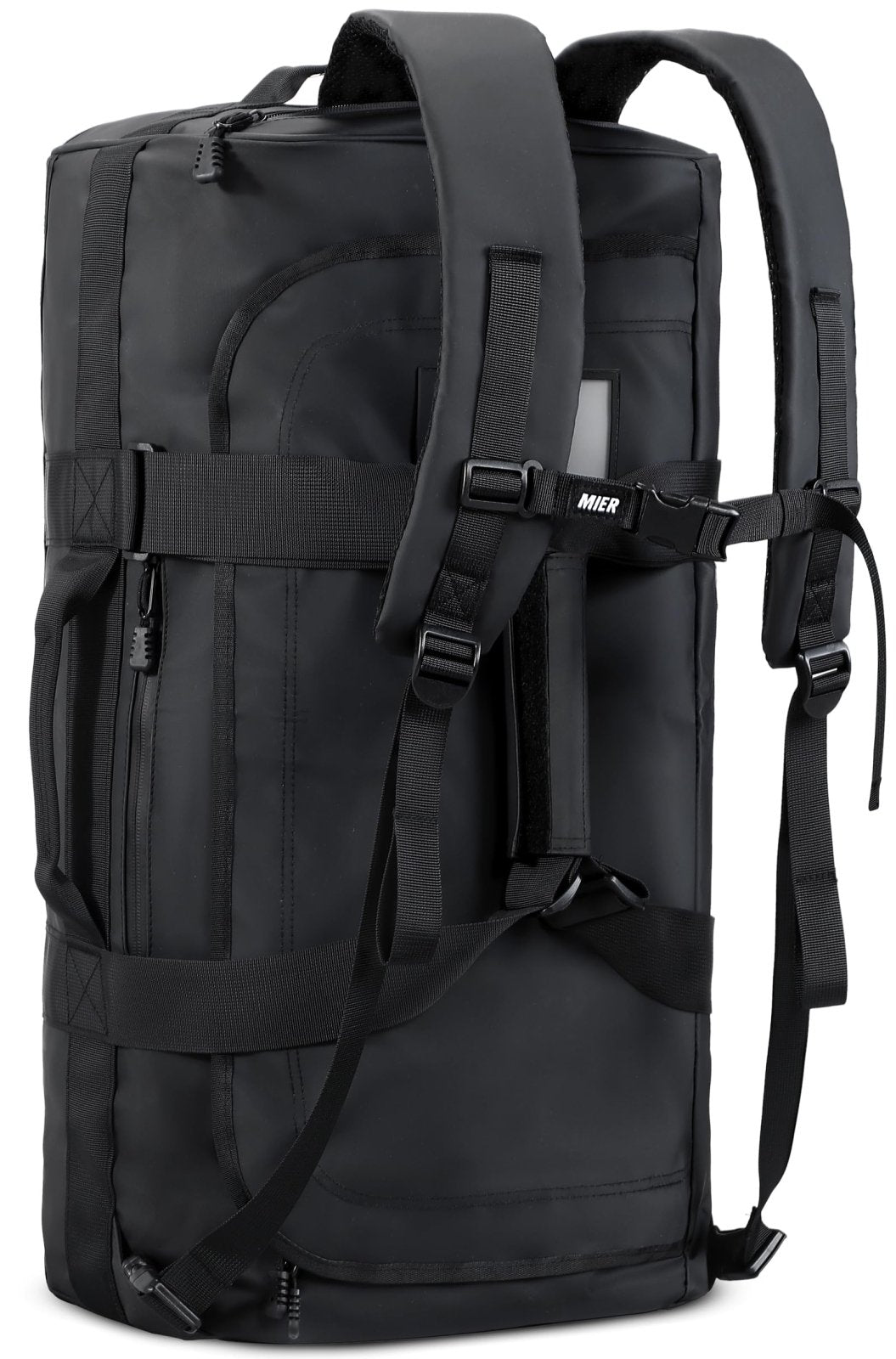 MIER 40L Backpack Duffle for Men Heavy Duty Duffel Bag with Backpack Straps for Travel, Gym, Sports, Convertible and Water Resistant, Black
