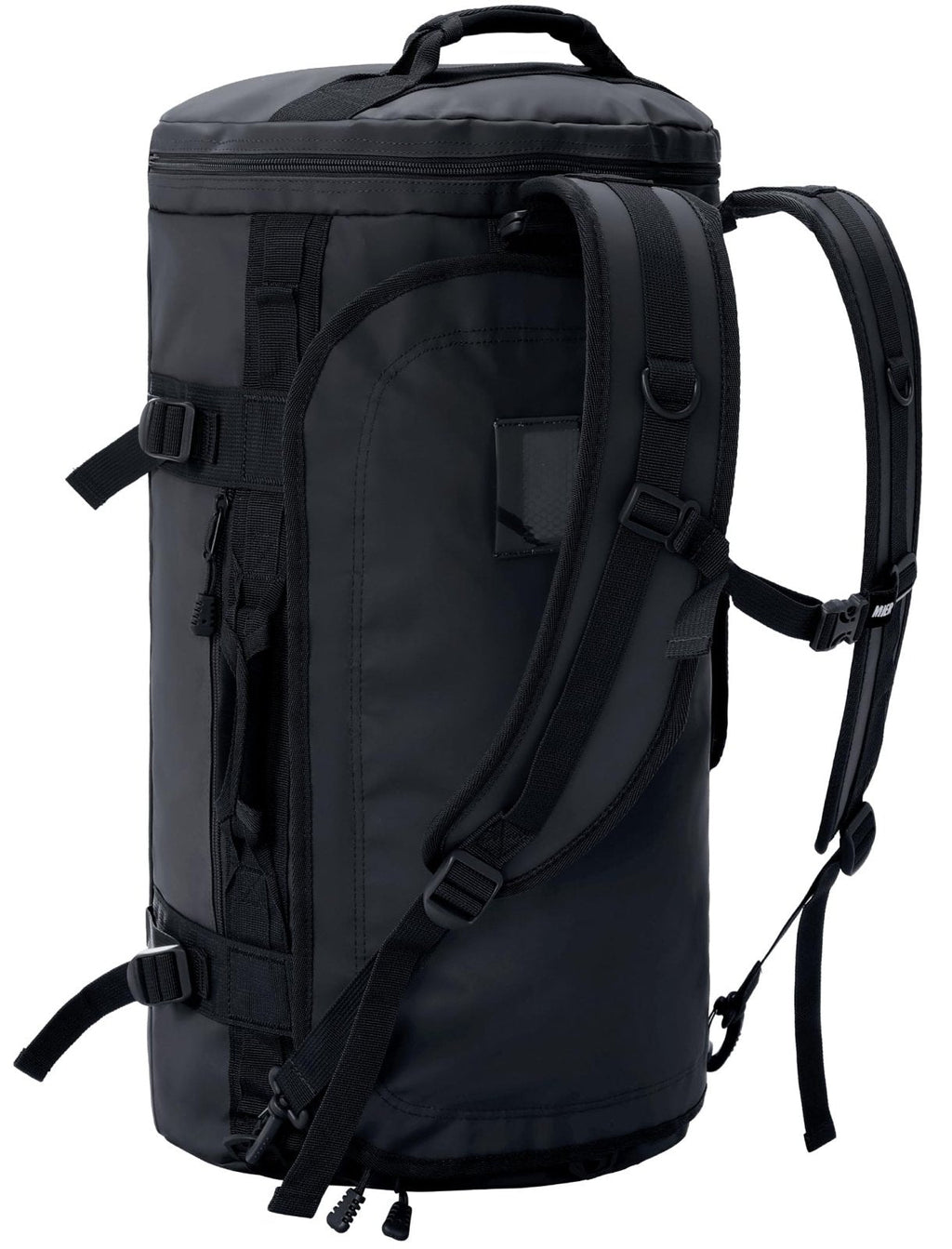 MIER Large Duffel Backpack Sports Gym Bag with Shoe Compartment, Heavy Duty and Water Resistant, Black, 60L