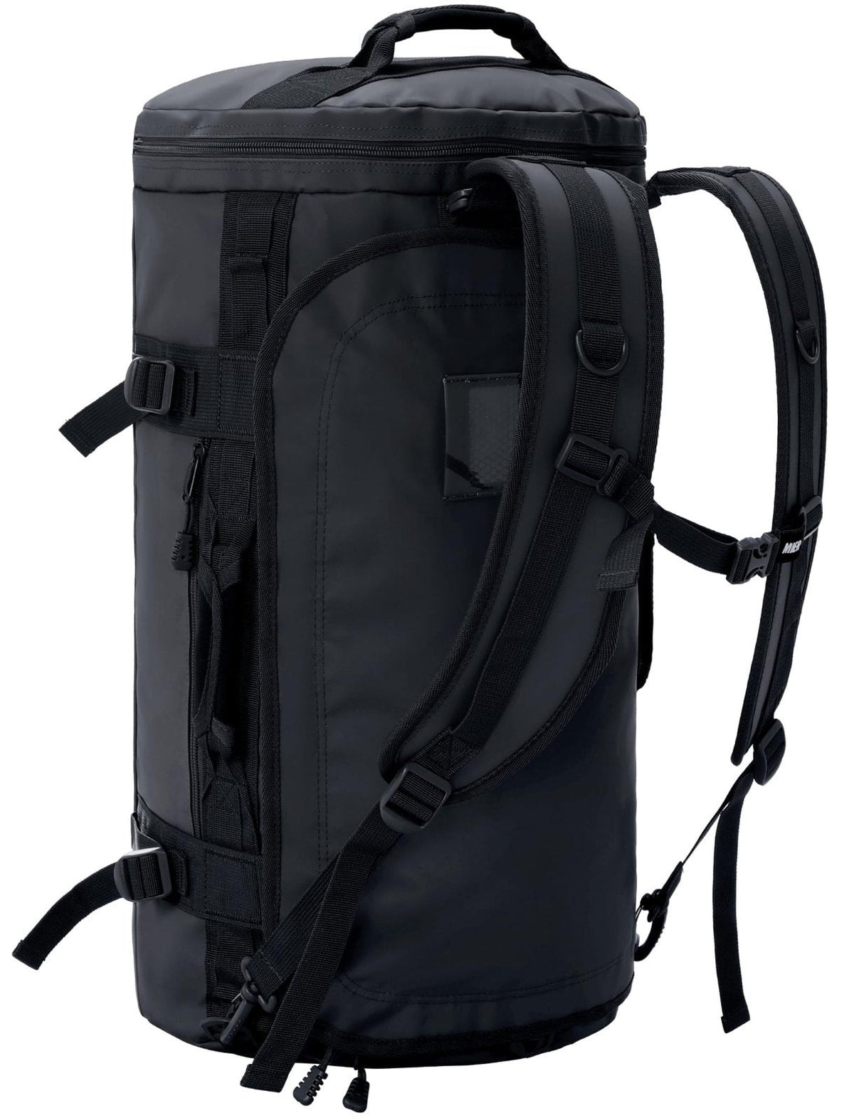 MIER Large Duffel Backpack Sports Gym Bag with Shoe Compartment, Heavy Duty and Water Resistant, Black, 60L