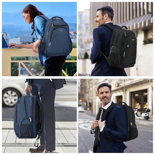MILADA Travel Backpack For Men Laptop Backpack Women Business Carry On Backpack Airline Approved Fits 16.5 Inch Laptop Bag Work Backpack, Blue