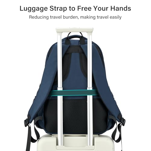 MILADA Travel Backpack For Men Laptop Backpack Women Business Carry On Backpack Airline Approved Fits 16.5 Inch Laptop Bag Work Backpack, Blue