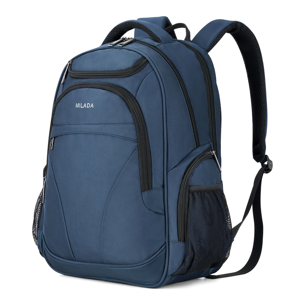 MILADA Travel Backpack For Men Laptop Backpack Women Business Carry On Backpack Airline Approved Fits 16.5 Inch Laptop Bag Work Backpack, Blue