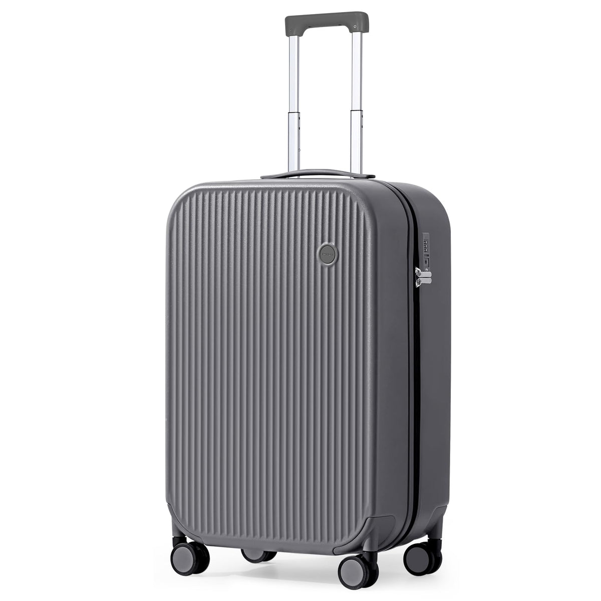 mixi 20 Inch Carry On Luggage PC Hardside Suitcases with Wheels & TSA for Travel Woman Men, Rock Gray