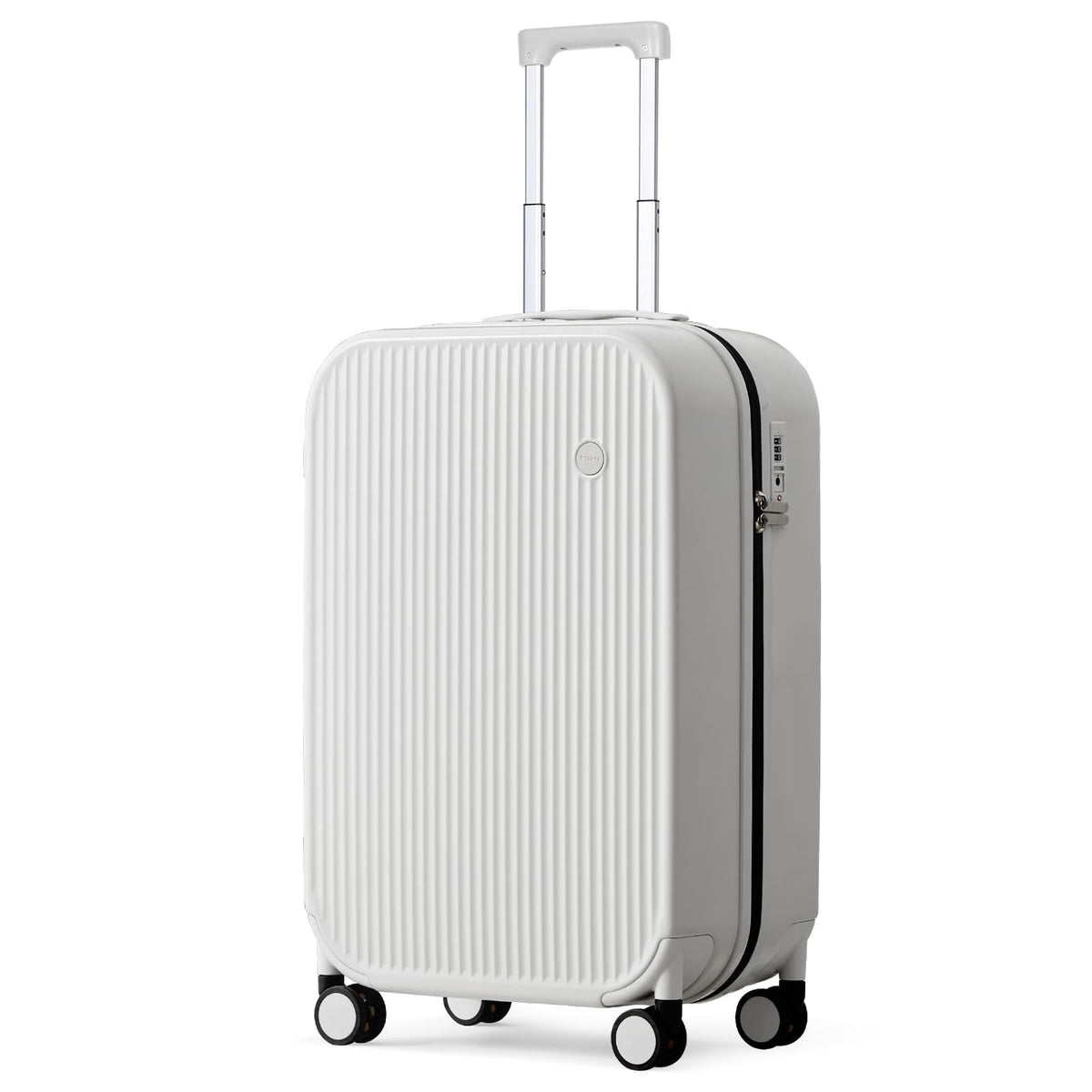 mixi 20 Inch Carry On Luggage PC Hardside Suitcases with Wheels & TSA for Travel Woman Men, Smoke White
