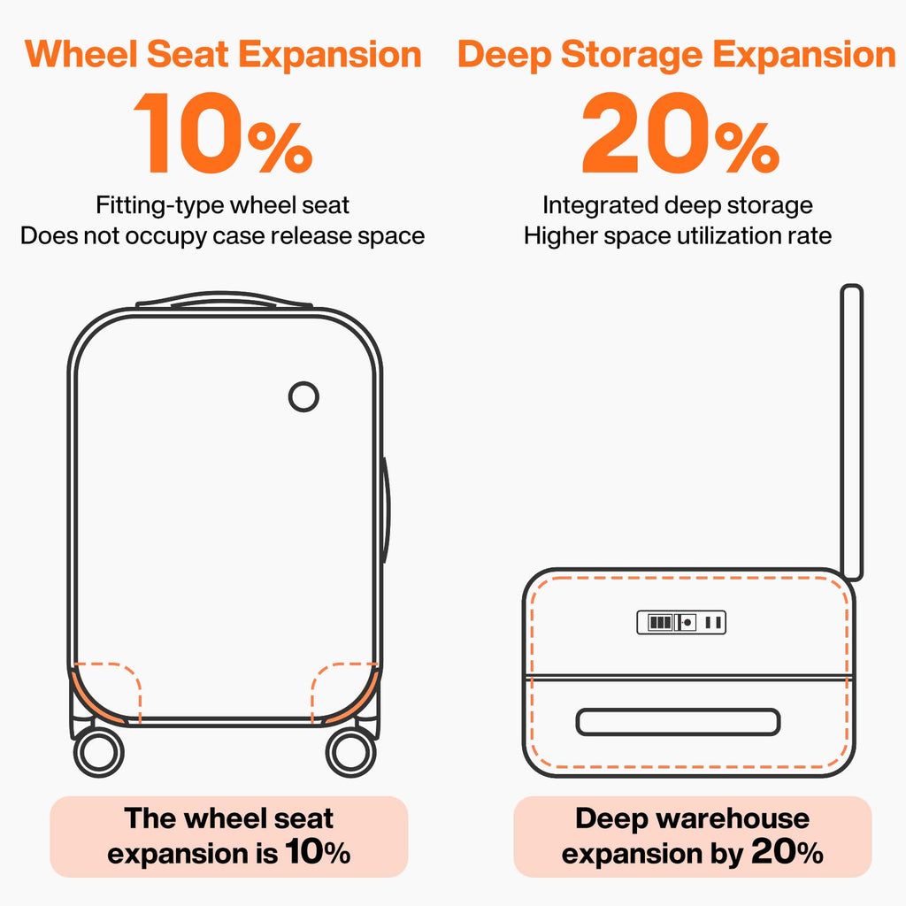 mixi 24 Inch Checked Luggage PC Hard Shell Suitcase Top Opening Aluminum Frame Travel Suitcases with Wheels, Rock Gray