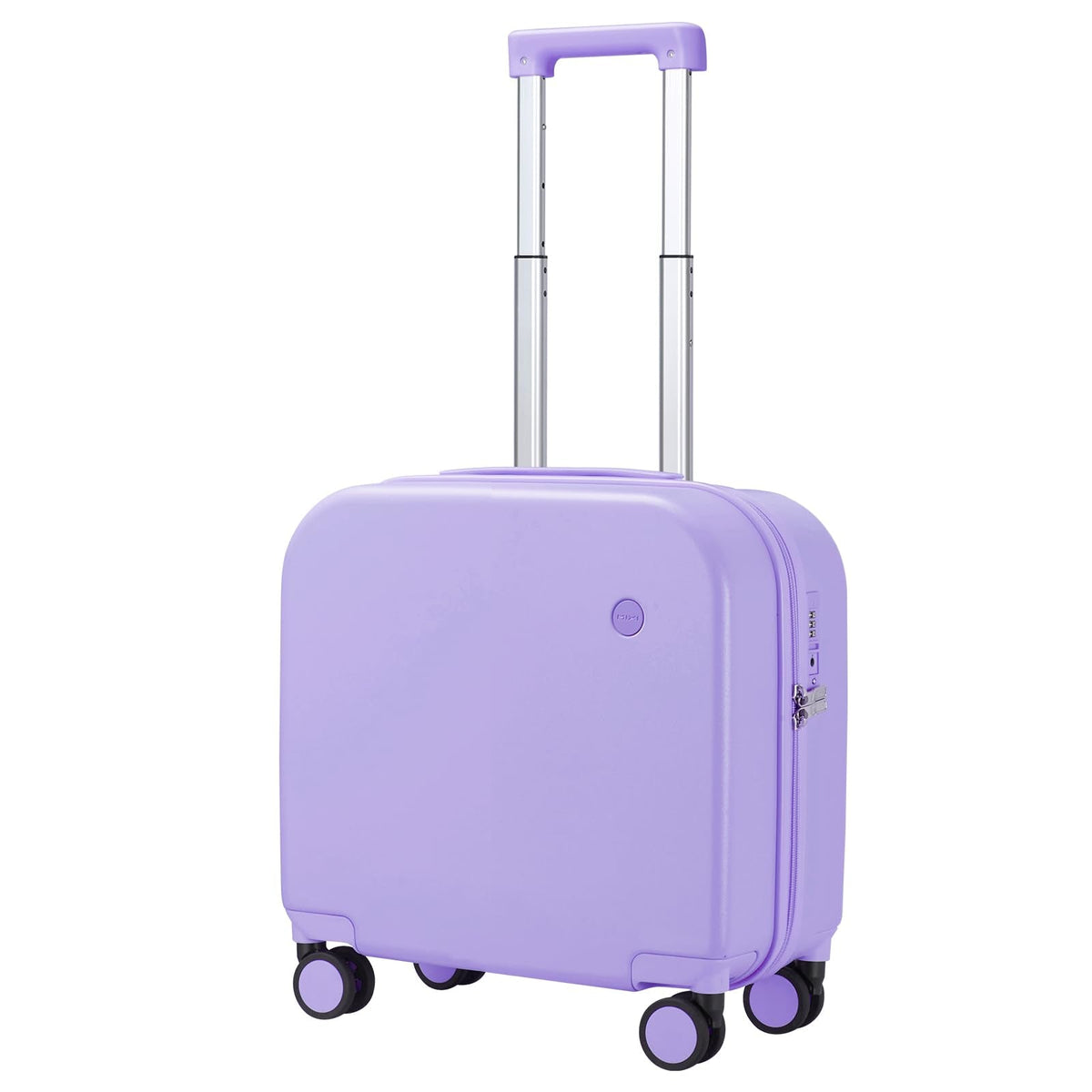 mixi Carry on Luggage, Suitcase with Spinner Wheels 16in Luggage Hardshell Lightweight Rolling Suitcases PC with Cover & TSA Lock, Lilac Purple