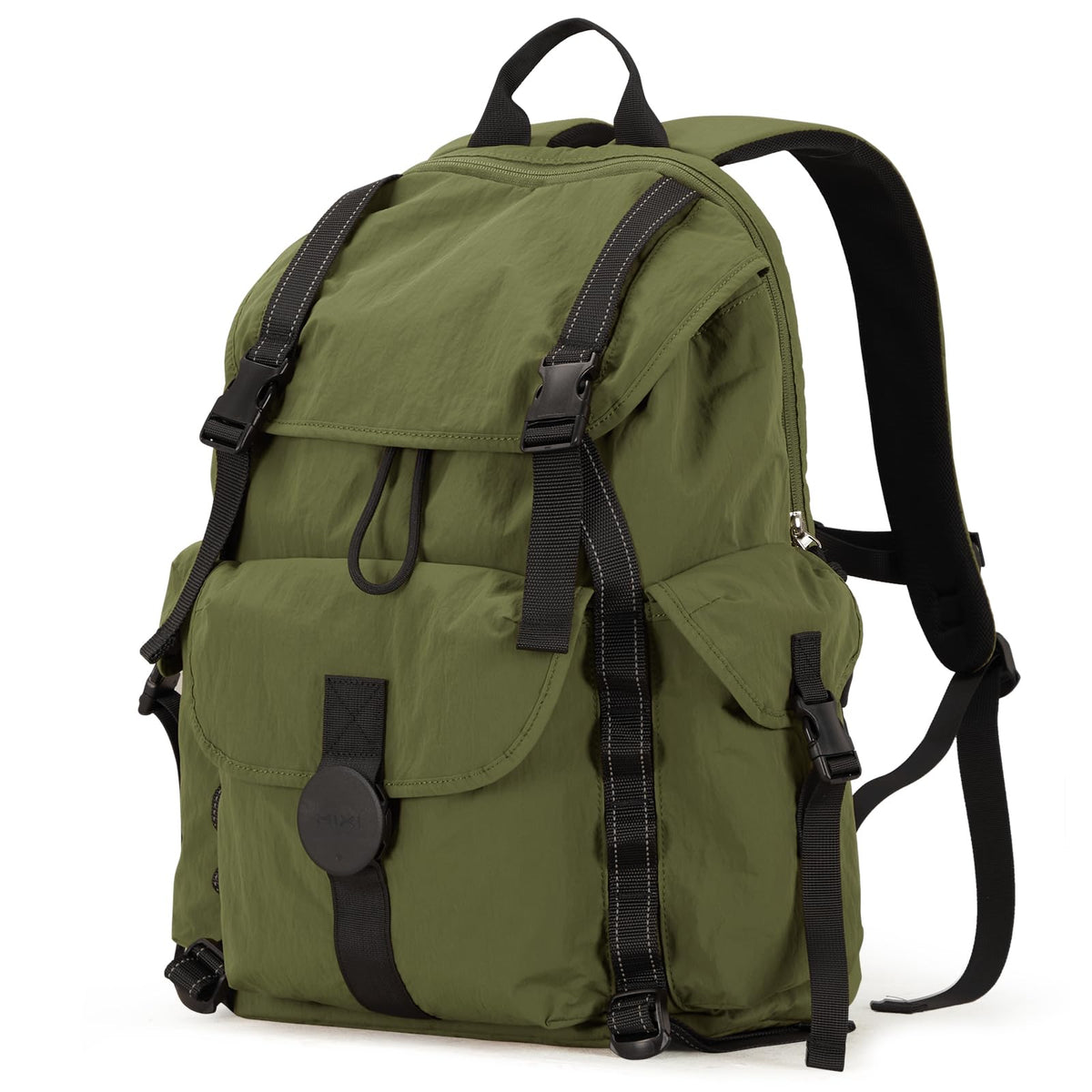 mixi Travel Backpack for Women Men, 18 Inch Carry On Laptop Backpack Flight Approved fits 16'' Laptop, Lightweight Waterproof Hiking Backpack Travel Outdoor Business Casual Daypack, Jungle Green