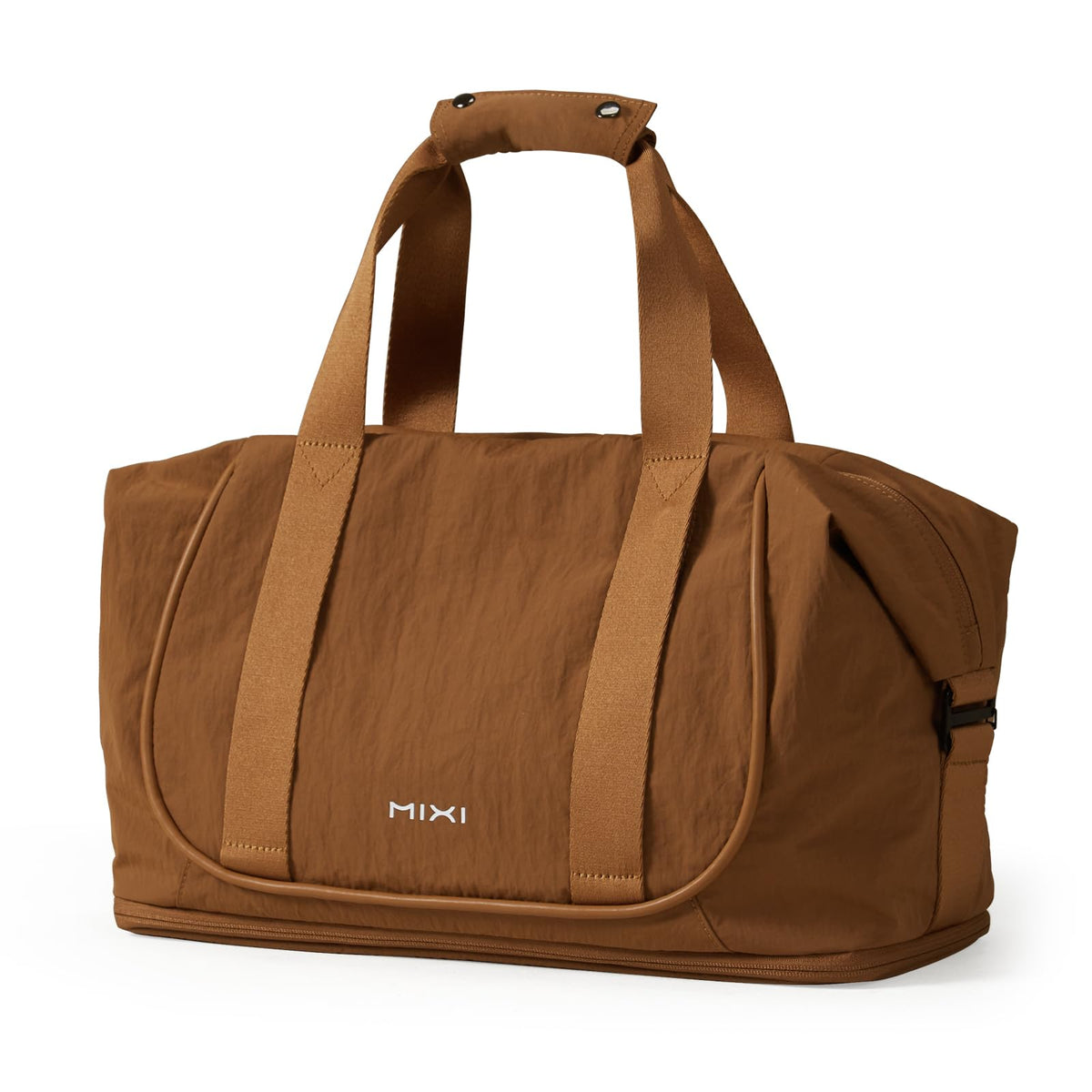 mixi Travel Tote Bag for Women Large Expandable Travel Bag Waterproof Lightweight Carry On Personal Item Weekender Shoulder Handbag, Brown