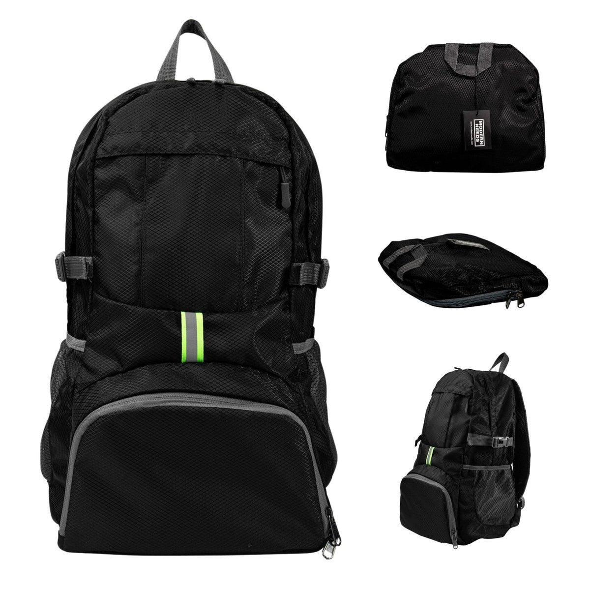 MODERN NEEDS Ready Pack 35L — Foldable Backpack for Travel | Lightweight, Water Resistant Hiking Daypack | Compact, Packable Backpack for Men & Women | Great for Camping & Daily Use