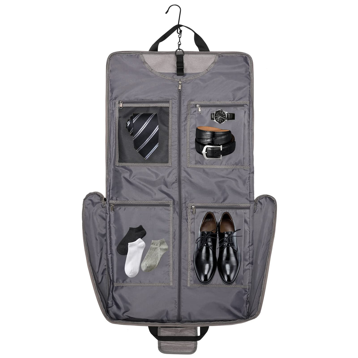 Modoker Carry On Garment Bags for Travel Hanging Clothes Suit Bag Luggage Organizer, Foldable Suit Carrier Gift for Men Women
