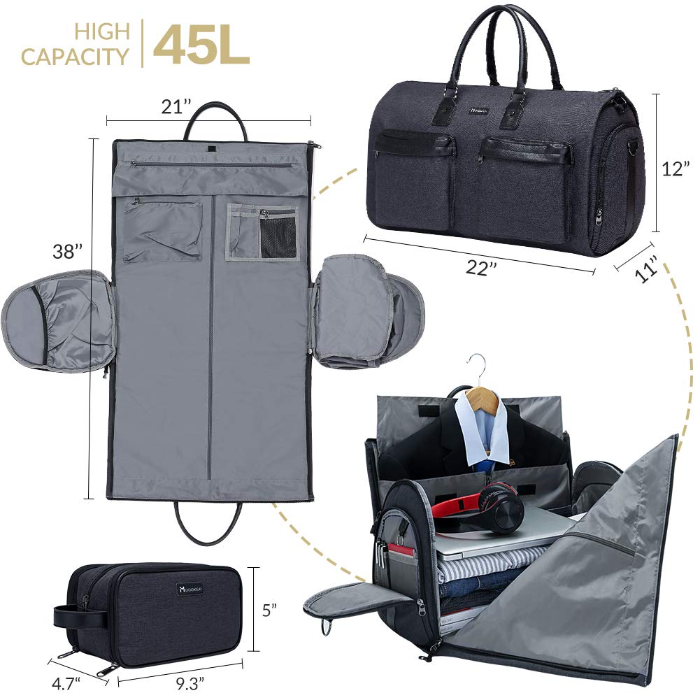 Modoker Convertible Garment Duffel Bag and Tie Case Bag
