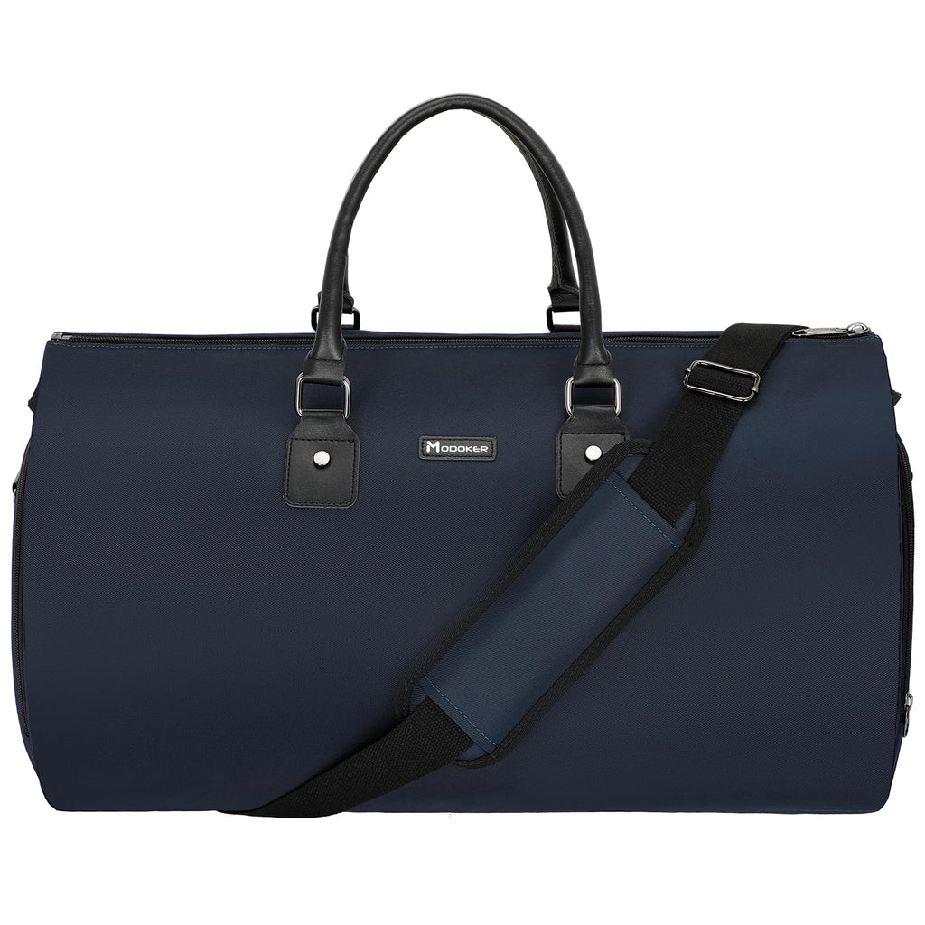 Modoker Eco-Friendly Women’s Convertible Garment Bag, 45L Carry-On Garment Weekender Bag– Waterproof, Wrinkle-Resistant, Hanging to Duffel, Airline Approved suit Bag, Blue