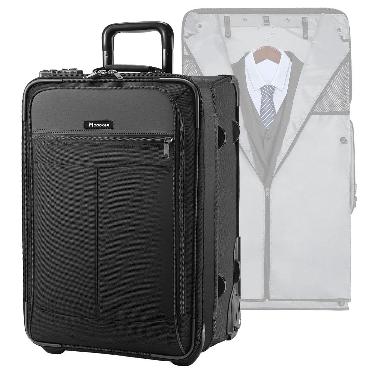 Modoker Rolling Garment Bag with Wheels, Garment Bags with Built-in TSA Lock, 22 Inch Travel Garment Bag Suitcase