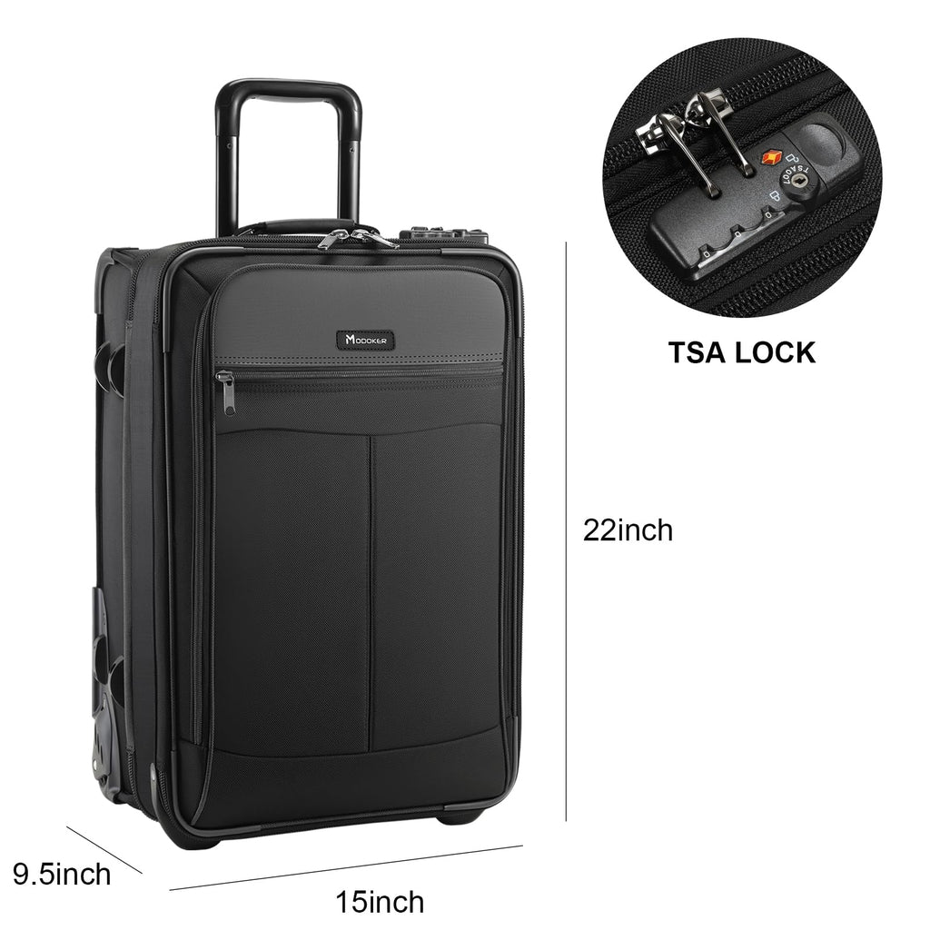 Modoker Rolling Garment Bag with Wheels, Garment Bags with Built - in TSA Lock, 22 Inch Travel Garment Bag Suitcase